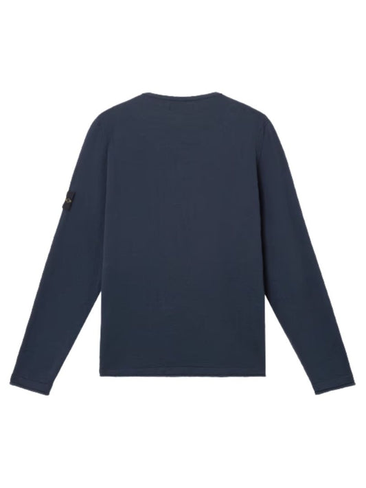 Stone Island Blue Cotton Blend Knitwear