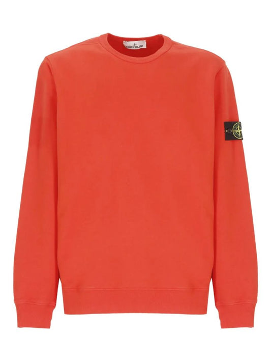Stone Island Red Stretch Cotton Sweatshirt