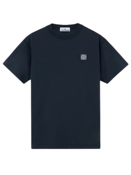 Stone Island Blue Cotton T-Shirt