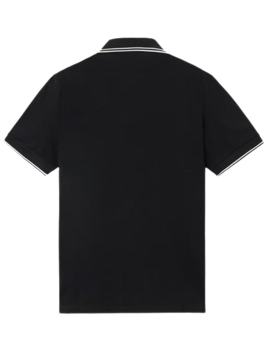Stone Island Stretch Cotton Polo Shirt – Black