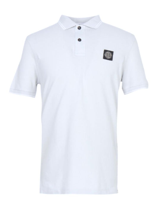 Stone Island Cotton Stretch Polo – Sky Blue