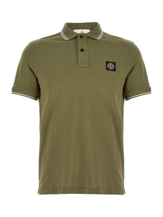 Stone Island Military Green Cotton Polo Shirt