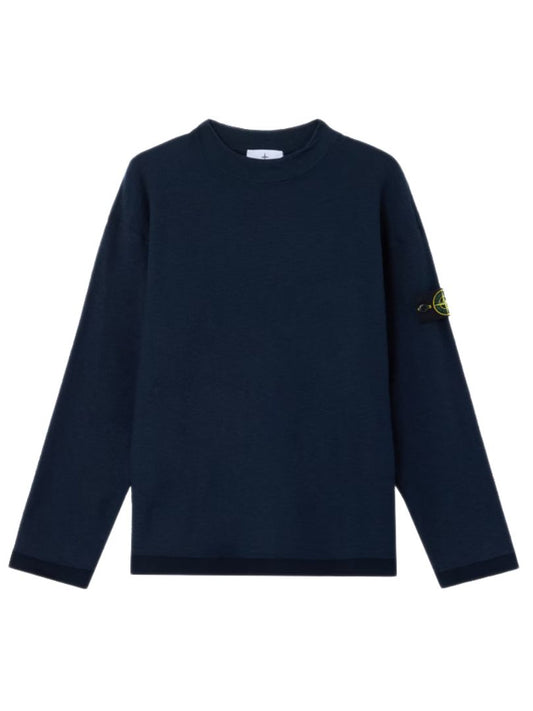 Stone Island Blue Cotton Blend Sweatshirt