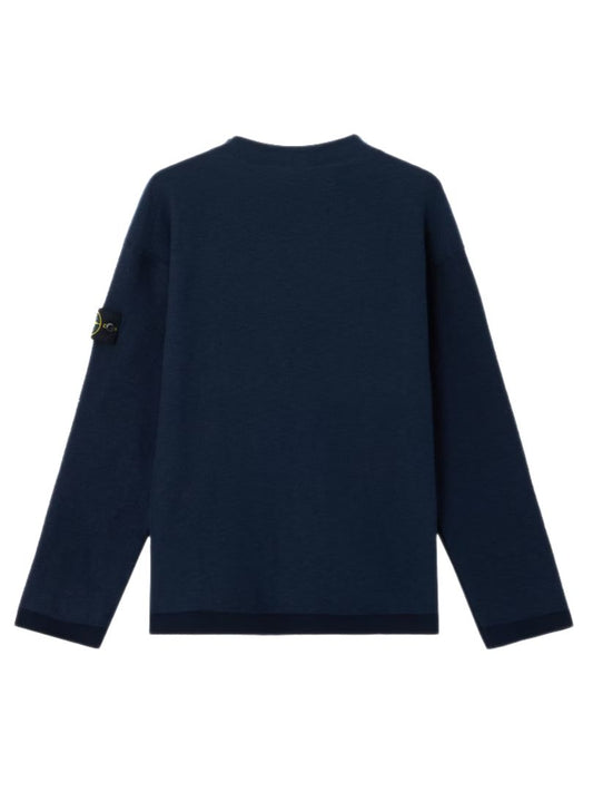 Stone Island Blue Cotton Blend Sweatshirt