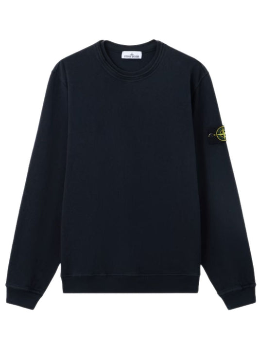 Stone Island Blue Cotton Sweatshirt