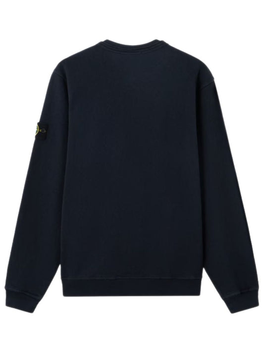 Stone Island Blue Cotton Sweatshirt