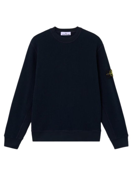 Stone Island Blue Cotton Sweatshirt