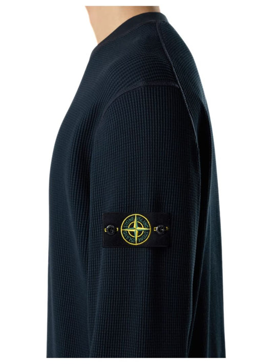 Stone Island Blue Cotton Sweatshirt