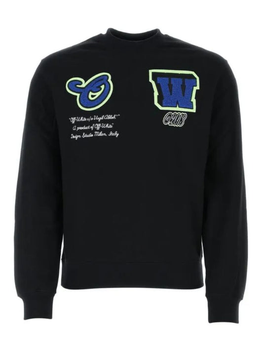 Off-White Black & Blue Cotton Sweatshirt