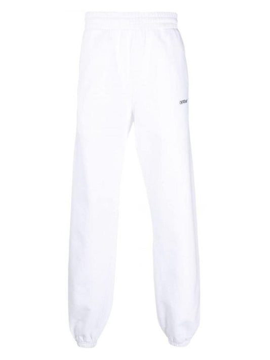 Off-White Cotton Jogging Pants – White / Black