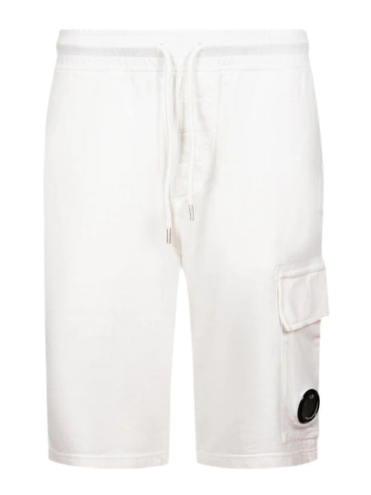 C.P. Company Gauze White Cotton Jogging Bermuda