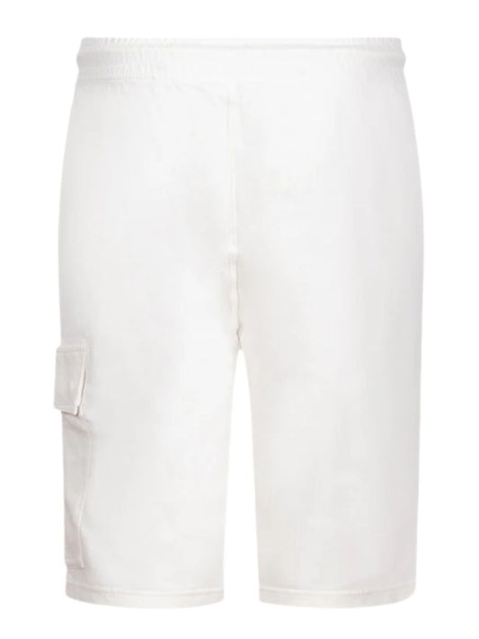 C.P. Company Gauze White Cotton Jogging Bermuda