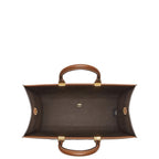 Fendi Sunshine Medium Viscose fibre Pequin and brown leather Tote bag