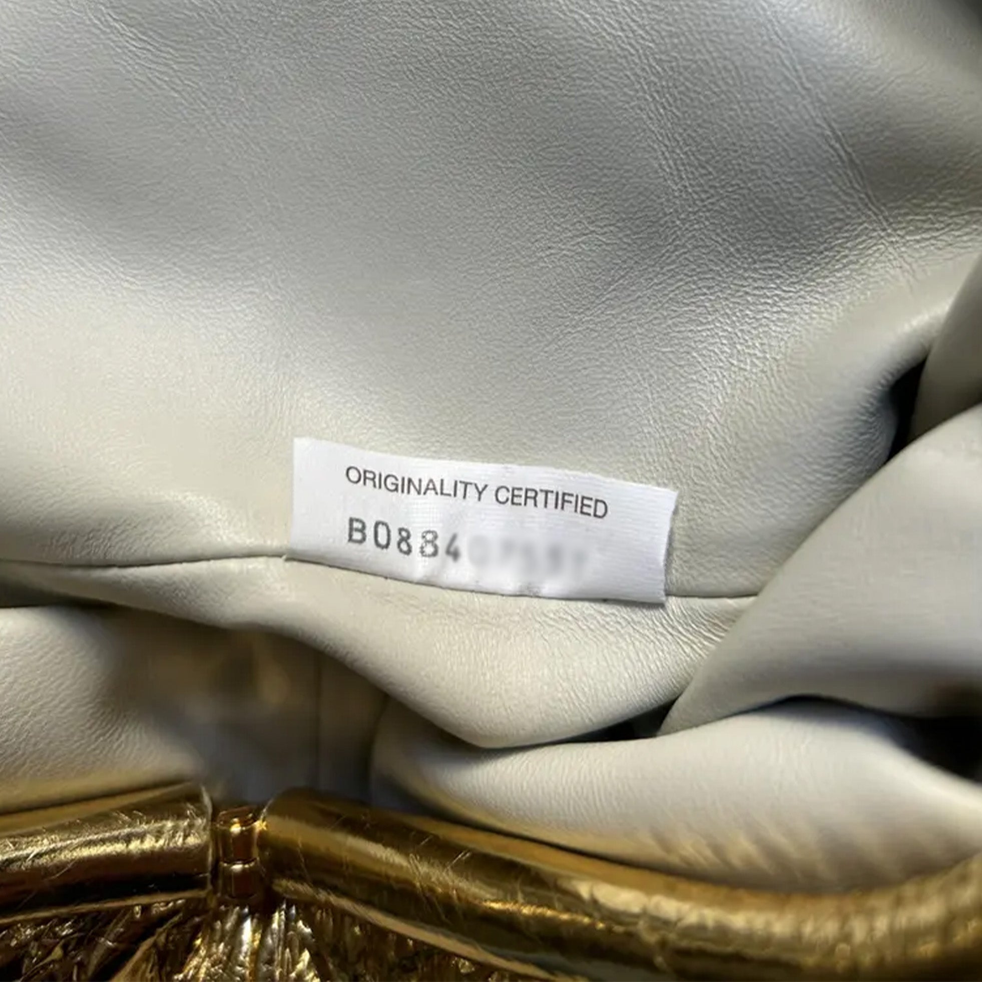 Bottega Veneta Oversized Clutch Bag in Metallic Gold