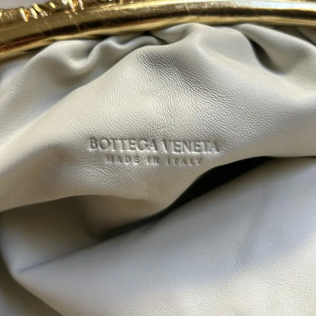 Bottega Veneta Oversized Clutch Bag in Metallic Gold