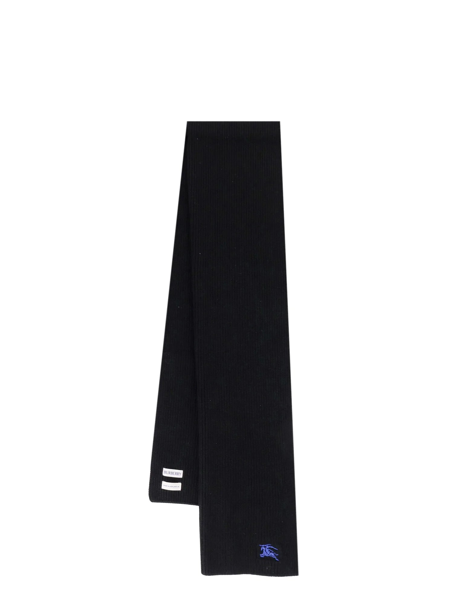 Burberry Embroidered Wool Scarf – Black