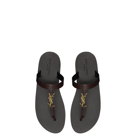 YSL CASSANDRE slides in smooth leather